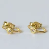 5 Octobre Bali Diamond Stud Gold Mini Hoops