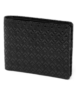 INDEN Est 1548 Men's Folded Wallet Diamond Frame Black X Black Wallets