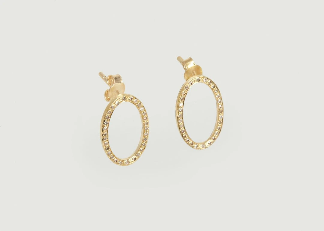 5 Octobre Jewelry Glen Diamond Oval Frame Earrings 4 5 Octobre Jewelry Glen Diamond Oval Frame Earrings