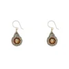 Miguel Ases Silver/Amber/Pink Small Teardrop
