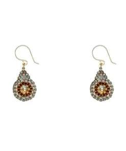 Miguel Ases Silver/Amber/Pink Small Teardrop