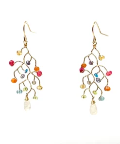 Made In NYC Jewelry Branch Earrings Medium Rainbow