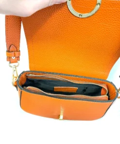 Frederic Paris Circle Lock Lightning Crossbody