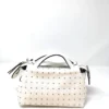Laura DiMaggio Bags White Studded Mini Satchel 1 Laura DiMaggio Bags White Studded Mini Satchel