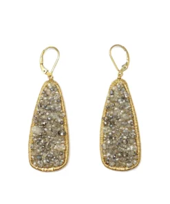 Dana Kellin Jewelry Large Woven Topaz And Labradorite Teardrop