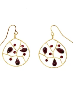 Made In NYC Woven Garnet Teardrop
