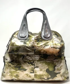 Laura DiMaggio Bags Large Metallic Camo Satchel Tote