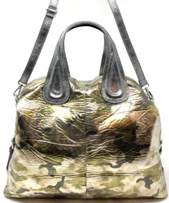 Laura DiMaggio Bags Large Metallic Camo Satchel Tote