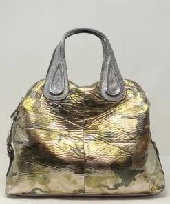 Laura DiMaggio Bags Large Metallic Camo Satchel Tote