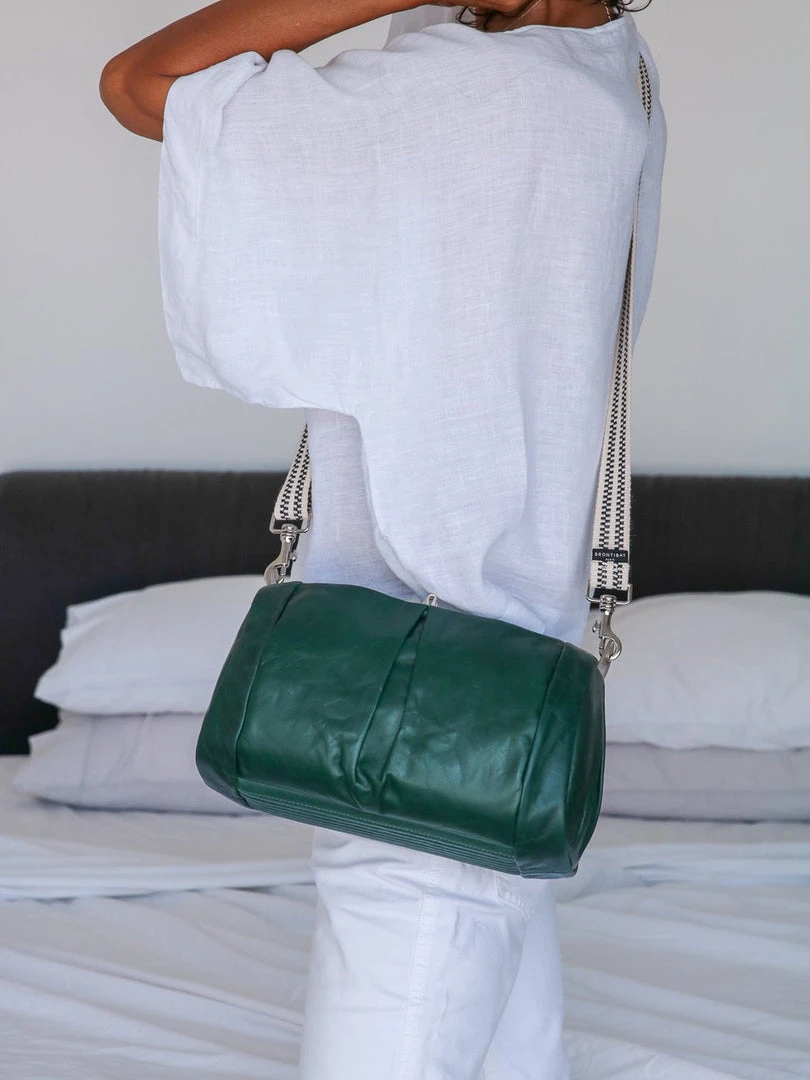 Brontibay Paris Bags Mamamia Vintage Leather Crossbody Emerald 3 Brontibay Paris Bags Mamamia Vintage Leather Crossbody Emerald