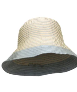 Grevi Foldable Stripe Bucket Hat Hats