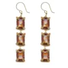 Miguel Ases Marsala Crimson Swarovski Long Drops