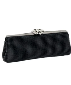 Whiting And Davis Crystal Flower Clutch