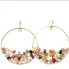Made In NYC Dangling Woven Tourmaline Hoops Jewelry