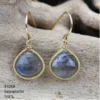 Made In NYC Jewelry Simple Teardrop Earring Labradorite