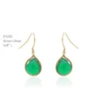 Made In NYC Jewelry Simple Teardrop Earring Green Onyx