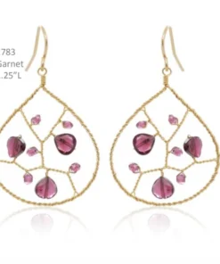 Made In NYC Woven Garnet Teardrop