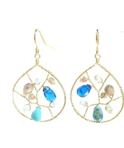 Made In NYC Woven Blue Mix Teardrop