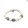Tat2 Designs Silver Cera Pearl Stretch Bracelet Jewelry