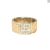 Tat2 Designs Gold Artis Pave Square Band Ring Jewelry