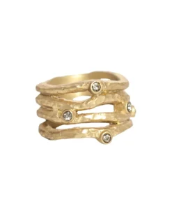 Tat2 Designs Jewelry Gold Essling Black Diamond Ring