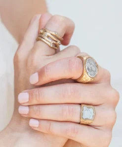 Tat2 Designs Jewelry Gold Essling Black Diamond Ring