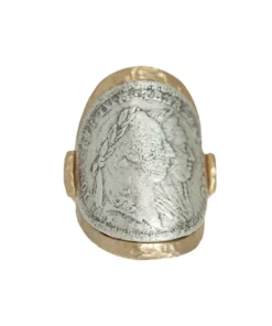 Tat2 Designs Gold Maria Theresa Curved Coin Ring
