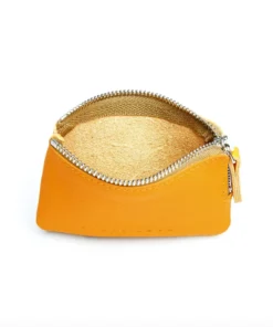 Carre Royal Yellow Minimalist Zip Purse Wallets