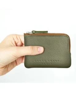Carre Royal Olive Minimalist Zip Purse Wallets