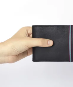 Carre Royal Black Minimalist Wallet With Coin Pocket Wallets