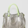 **SALE** VLD Stonewashed White Perforated Satchel