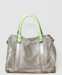 BigBag Store 22 **SALE** VLD Stonewashed White Perforated Satchel
