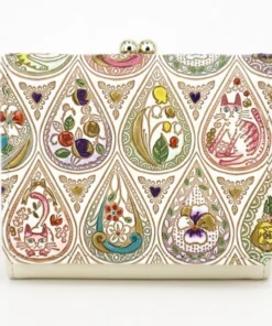 BigBag Store 52 Made In Japan Wallets Flowers And Cats Mix Small Trifold Frame Wallet