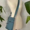 Big Bag Bags NICO - Small Nylon Multi-Pocket Bag | Blue Jay X Sage | Adjustable Cross-Body Strap