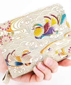Made In Japan Wallets Mandarin Ducks Zippered Bifold Wallet