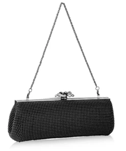 Whiting And Davis Crystal Flower Clutch