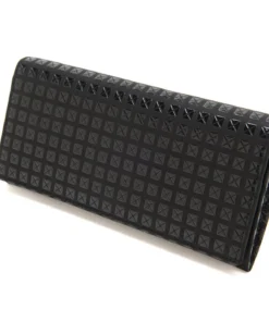 BigBag Store 46 INDEN Est 1548 Deerskin Long Wallet Studs Black X Black