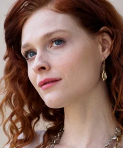 Tat2 Designs Jewelry Gold Teardrop Crystal Impression Earrings