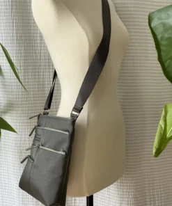 Big Bag NICO - Small Nylon Multi-Pocket Bag | STONE | Adjustable Cross-Body Strap Bags