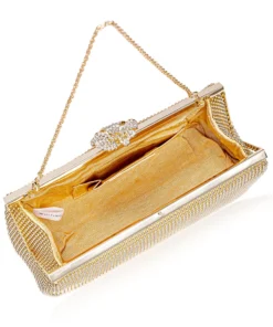 Whiting And Davis Crystal Flower Clutch