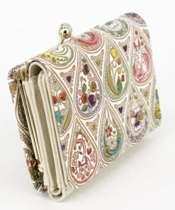 Made In Japan Wallets Flowers And Cats Mix Small Trifold Frame Wallet