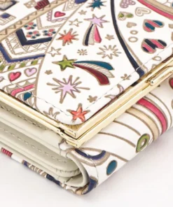 Made In Japan Wallets Glossy Hearts Small Trifold Frame Wallet