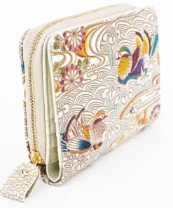 Made In Japan Wallets Mandarin Ducks Zippered Bifold Wallet
