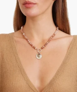 Chan Luu SALE Sunstone And Silver Coin Necklace