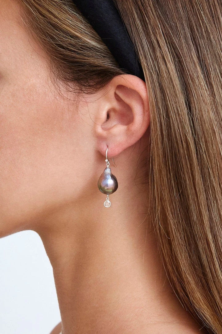 Chan Luu Baroque Champagne Pearl And Diamond Teardrop Earrings Jewelry 4 Chan Luu Baroque Champagne Pearl And Diamond Teardrop Earrings Jewelry