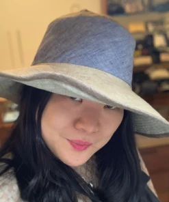 Grevi Linen Neutral Colorblock Floppy Hats