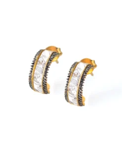 Shana Gulati Jewelry Lina Hoops Pave Black Diamond