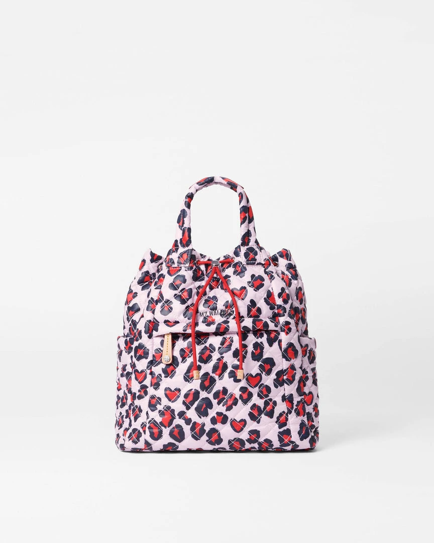 MZ WALLACE Small Metro Convertible Backpack Heart Leopard Bags 3 MZ WALLACE Small Metro Convertible Backpack Heart Leopard Bags